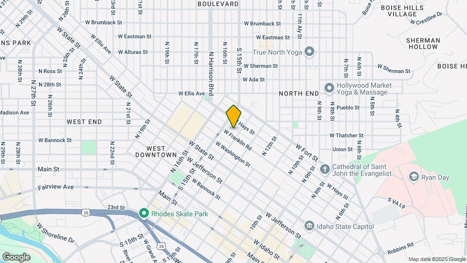 1404 W Franklin Rd Map and Location Details