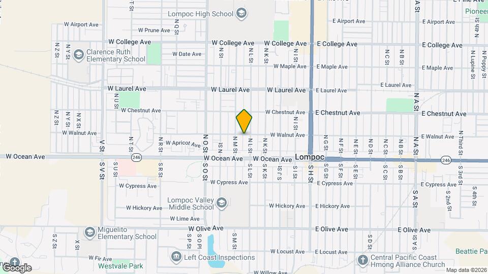 504 W Walnut Ave Map and Location Details