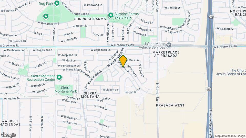 15077 N 173rd Dr Mapa y Detalles de la Ubicación