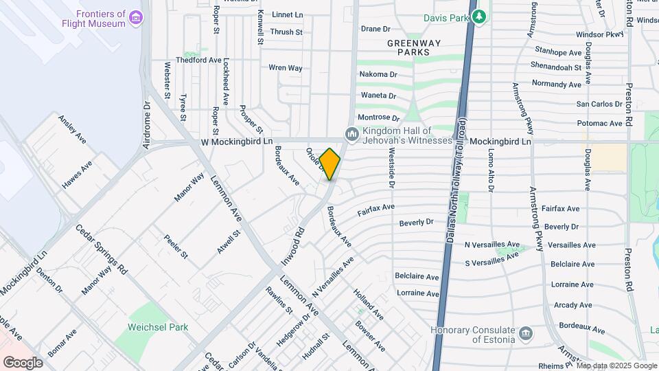 3921 Inwood Rd Map and Location Details