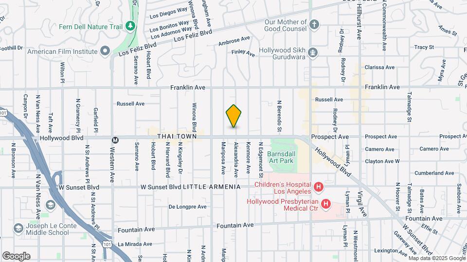 1711 N Alexandria Ave Mapa y Detalles de la Ubicación