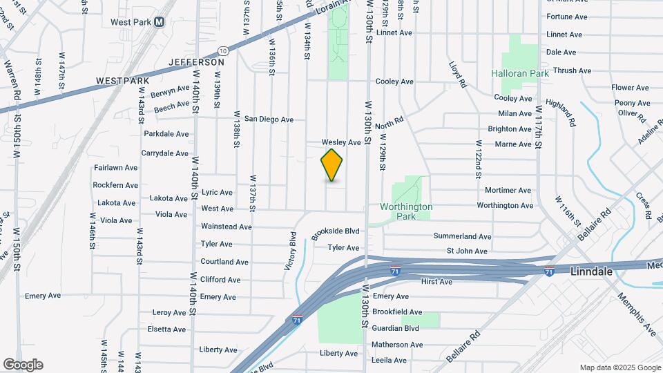 3855 W 133rd St, Unit Downstairs Unit Map and Location Details