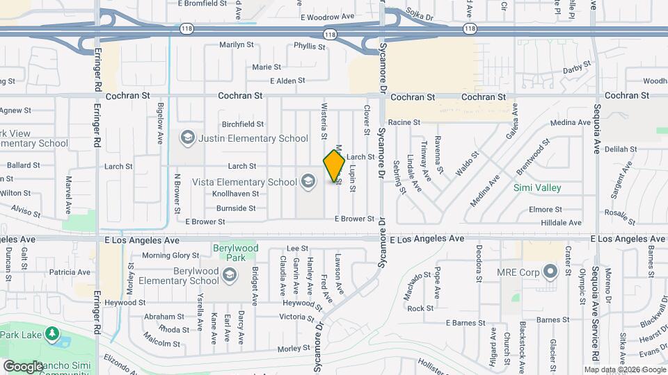 2125 Magnolia St, Unit Simi JADU Mapa y Detalles de la Ubicación