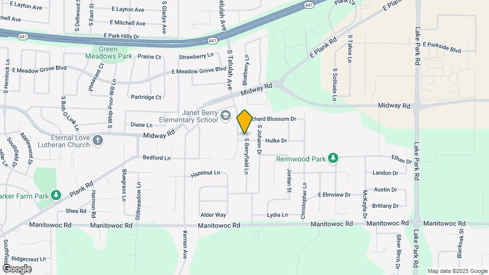 1702 Hulke Dr Map and Location Details
