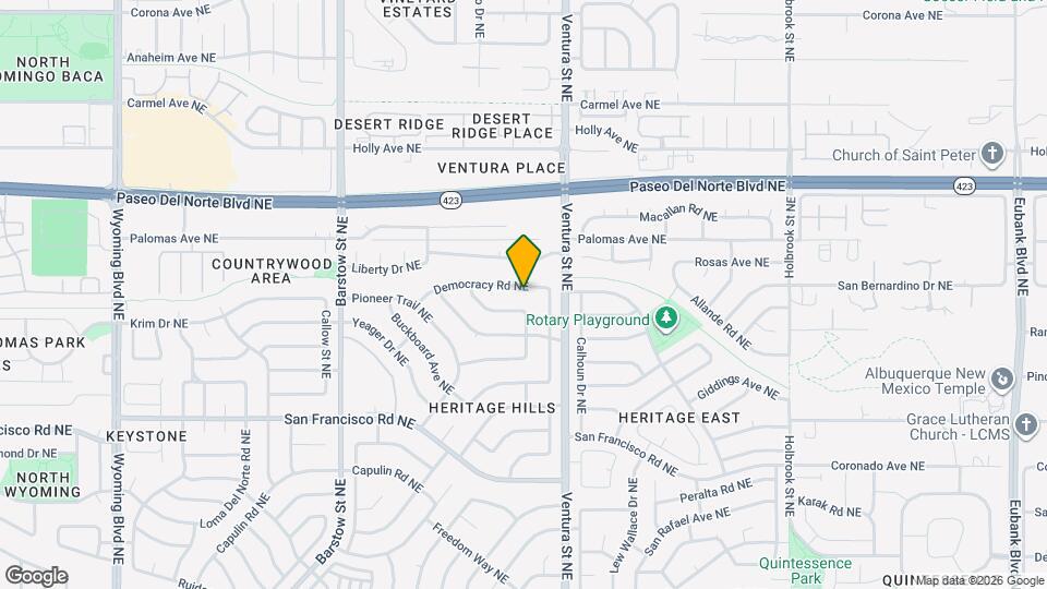8908 Democracy Rd NE Map and Location Details