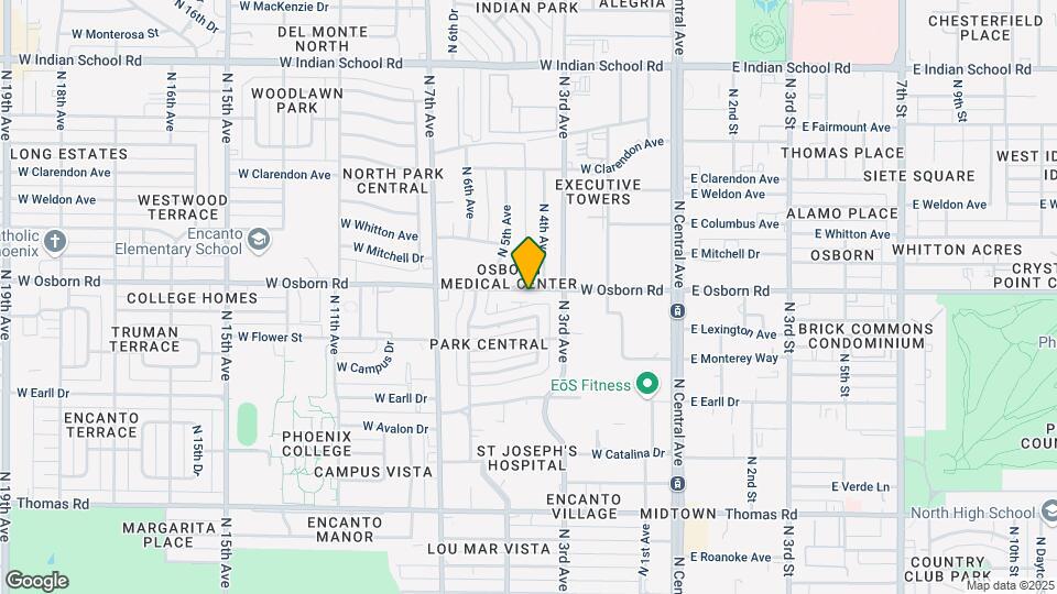 413-419 423 W Osborn Rd Mapa y Detalles de la Ubicación