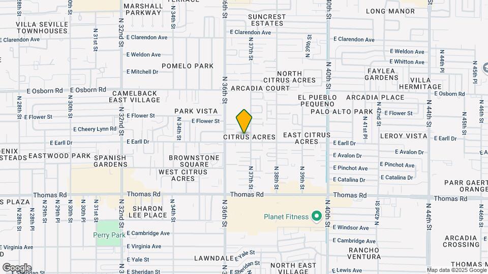 3110 N 37th St Map and Location Details