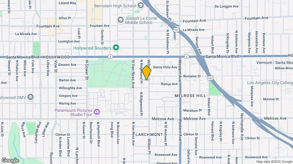 959 N Wilton Pl, Unit 959 1/2 Map and Location Details