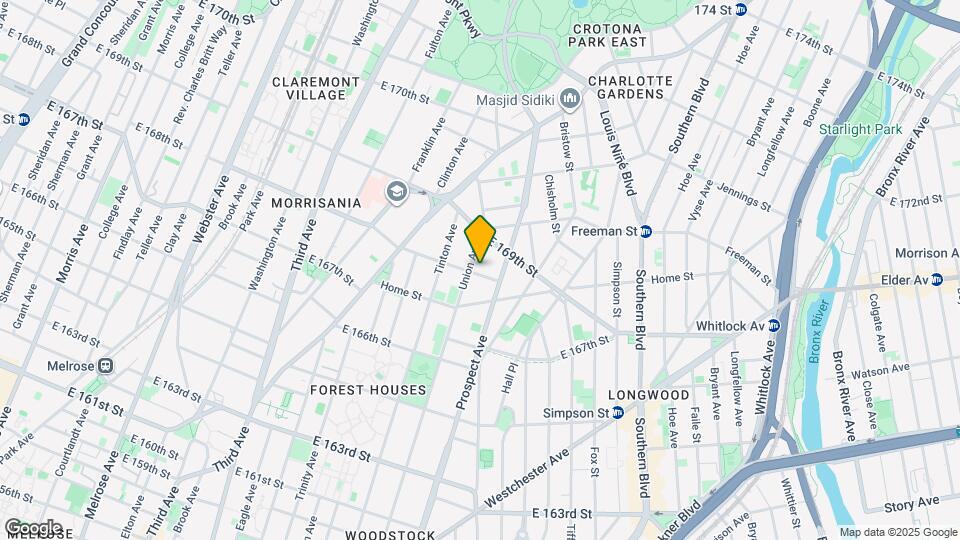 811 E 168th St Map and Location Details