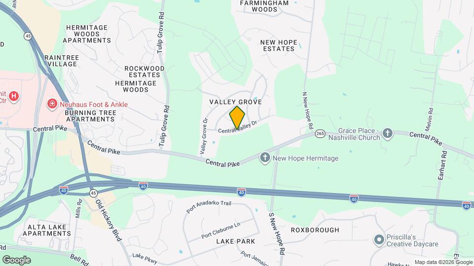 4336 Central Valley Dr Map and Location Details