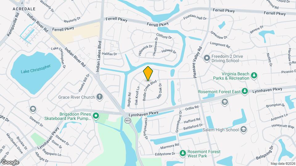 1477 Bridle Creek Blvd Map and Location Details