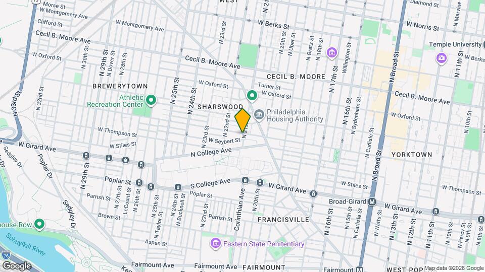 2100 Master St Map and Location Details