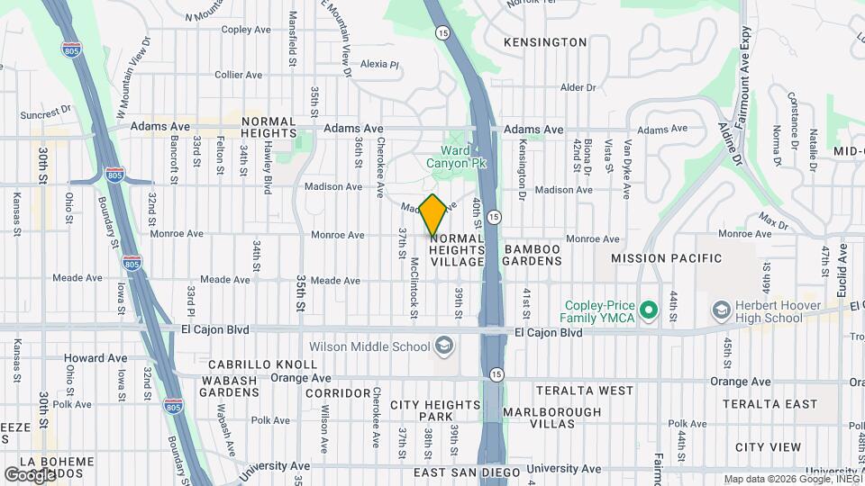 4486 38th St Map and Location Details