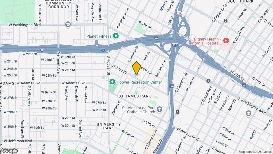 2150 S Oak Street Map and Location Details