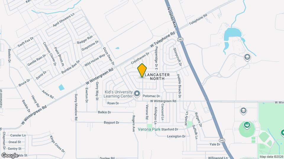 1002 Woodcrest Dr Mapa y Detalles de la Ubicación