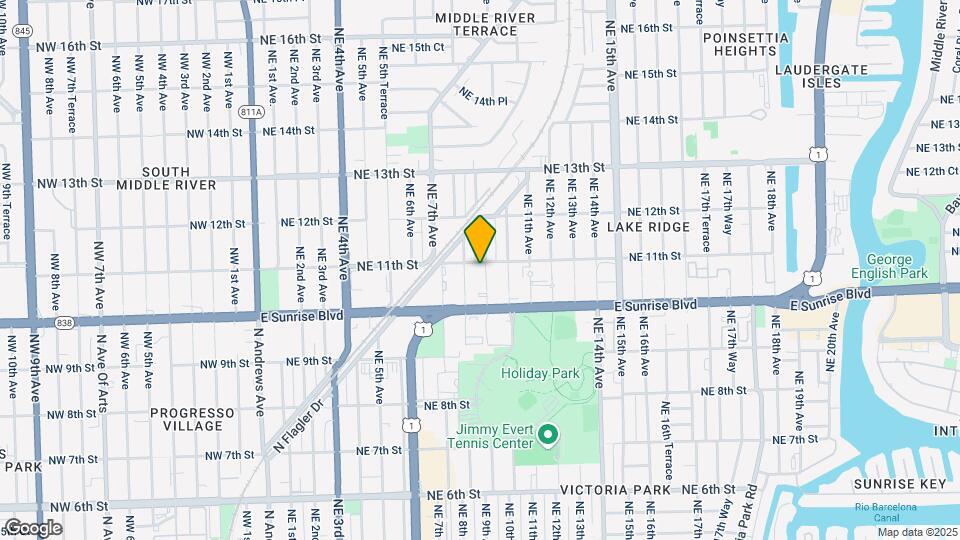 1041 NE 9th Ave, Unit B Map and Location Details