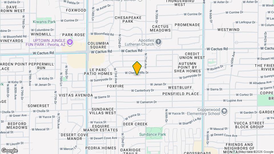 7126 W Sunnyside Dr Map and Location Details