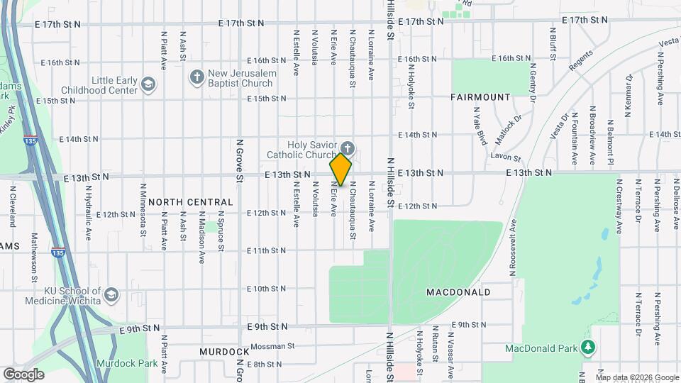 1332 N Erie St Map and Location Details