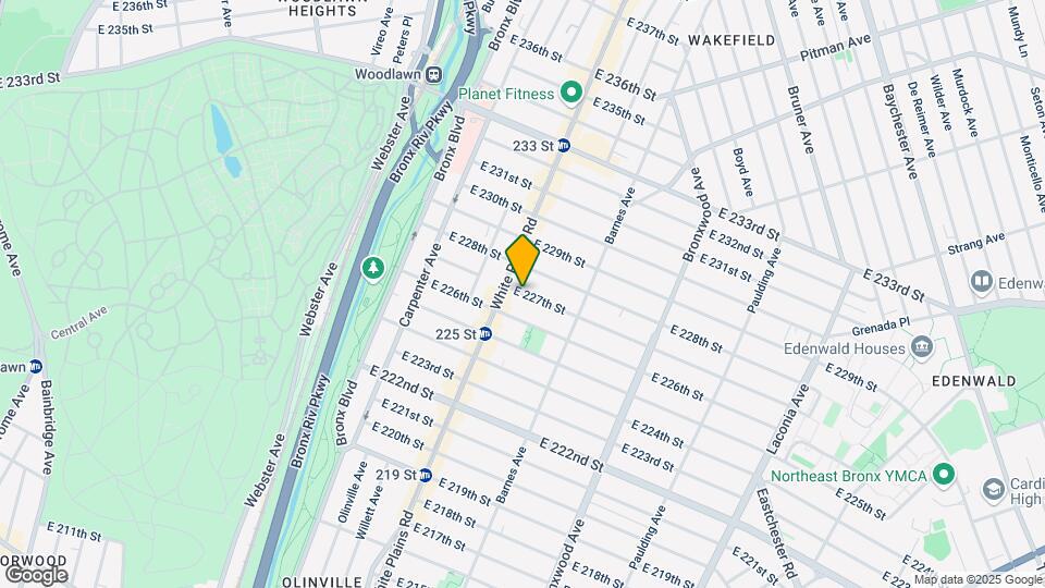 721 E 227th St Map and Location Details