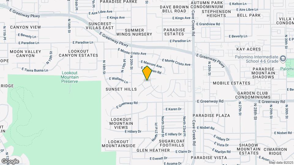 15635 North 21st St Map and Location Details