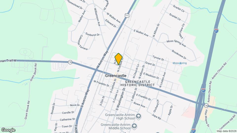 50 N Carlisle St Map and Location Details