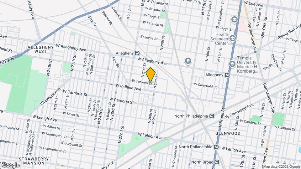 2022 W Toronto St Map and Location Details