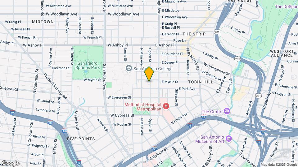 619-621 Ogden St Map and Location Details