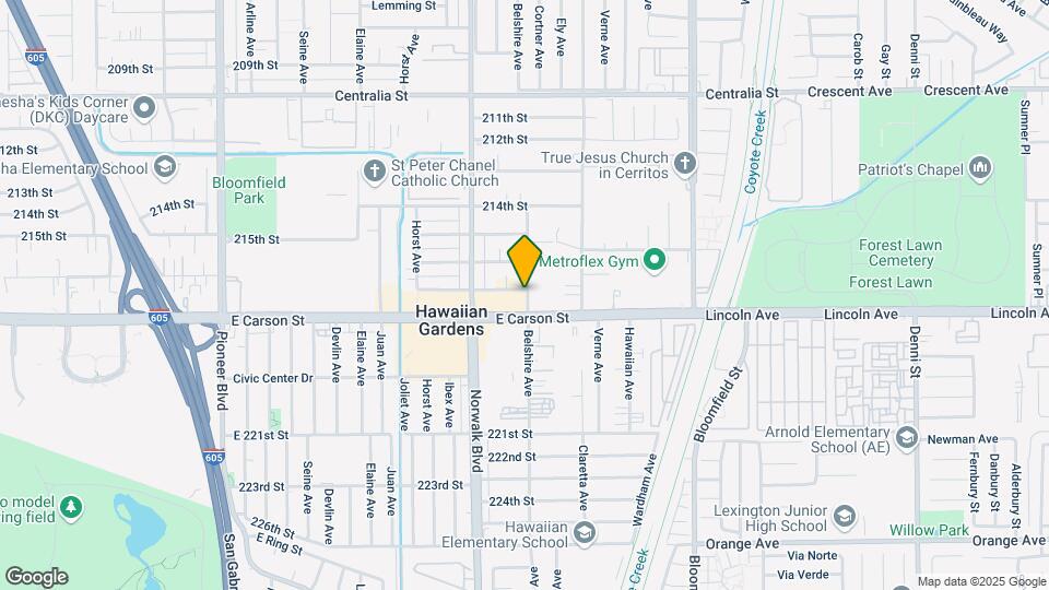 21637 Belshire Ave Map and Location Details