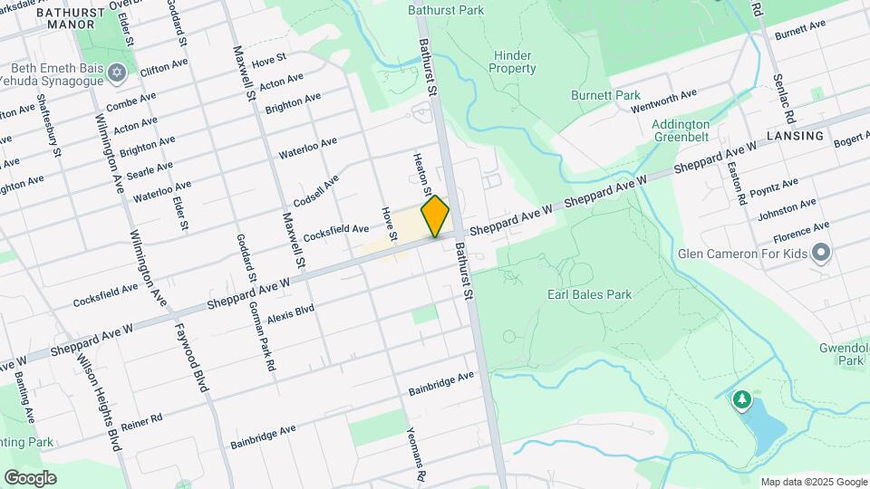 627 Sheppard Ave W Map and Location Details
