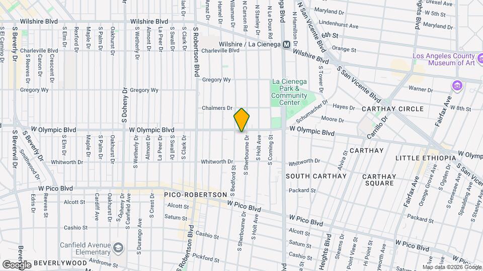 8646 W Olympic Blvd Map and Location Details