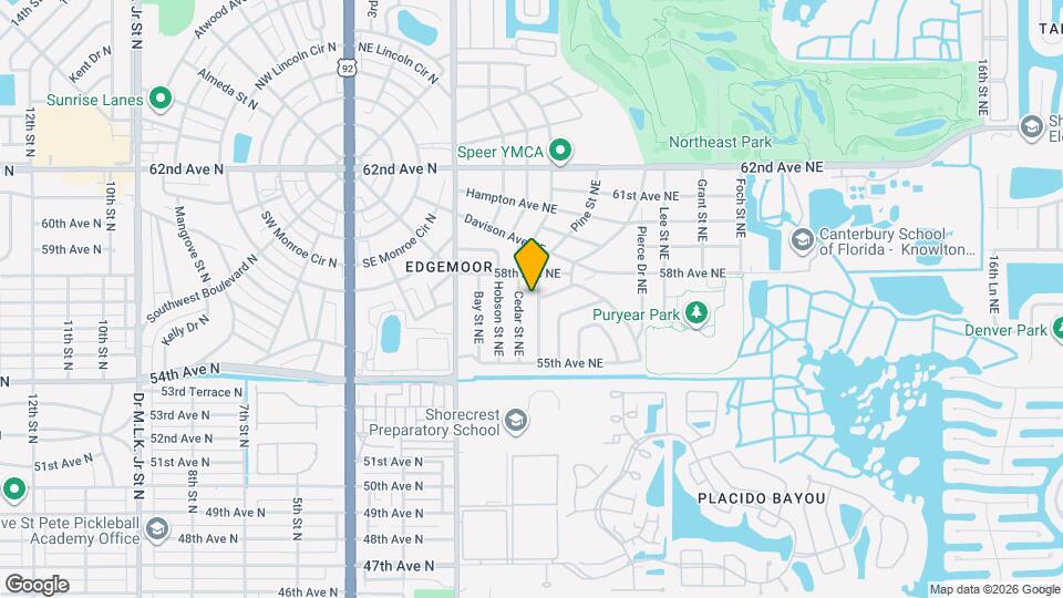 5698 Pershing St NE Map and Location Details