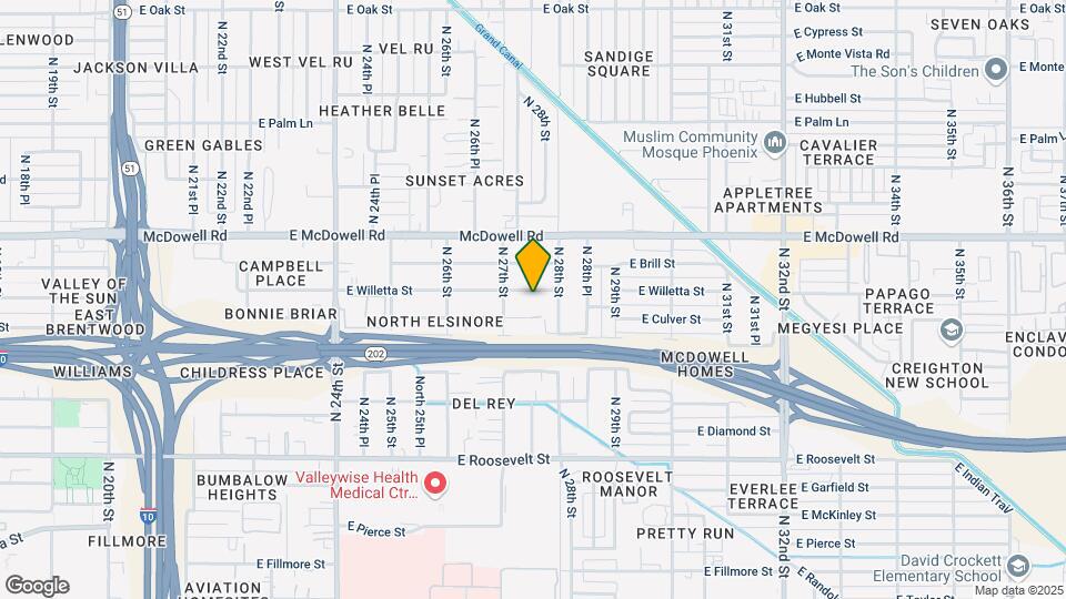 2721 E Willetta St Map and Location Details