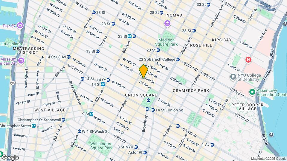7 E 17th St Map and Location Details