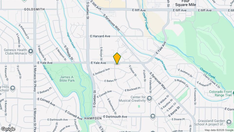 7635 E Amherst Ave Map and Location Details
