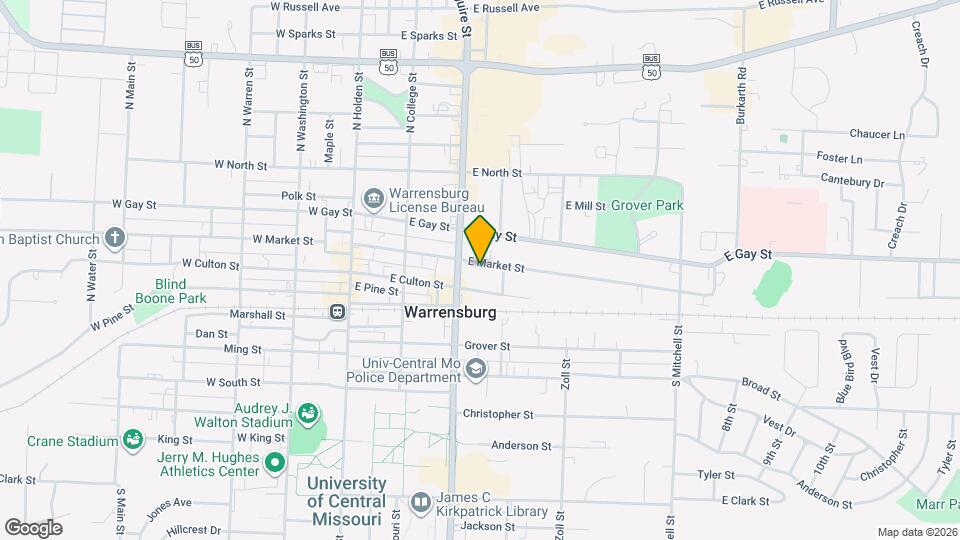 310 E Market St Map and Location Details