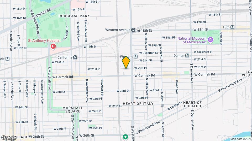 2421 W 21st Pl Mapa y Detalles de la Ubicación