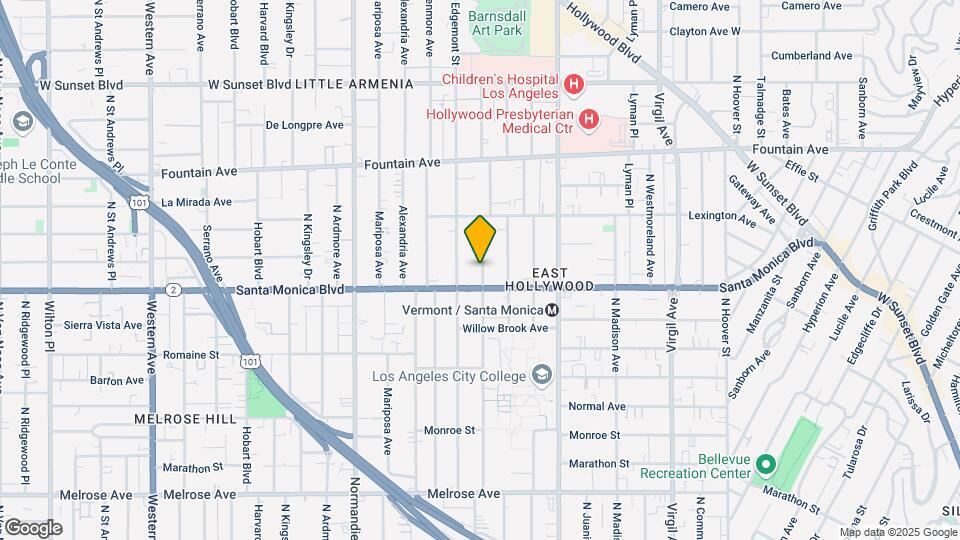 1121 N Heliotrope Dr Map and Location Details