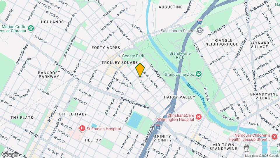 1600 N Broom St, Unit APT #3 Mapa y Detalles de la Ubicación