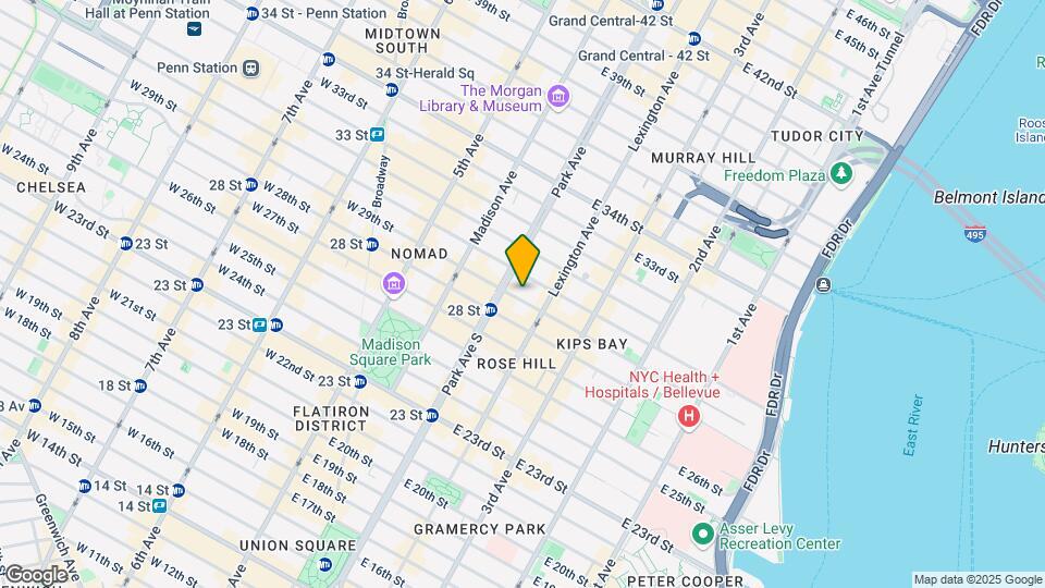 109 E 29th St Map and Location Details