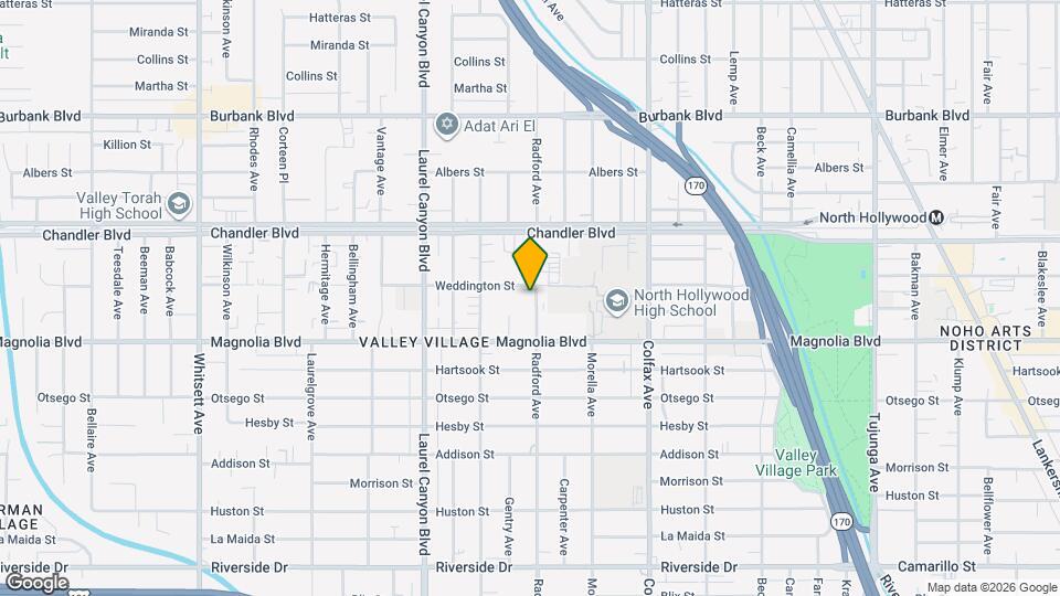 5257 Radford Ave, Unit 301 Map and Location Details