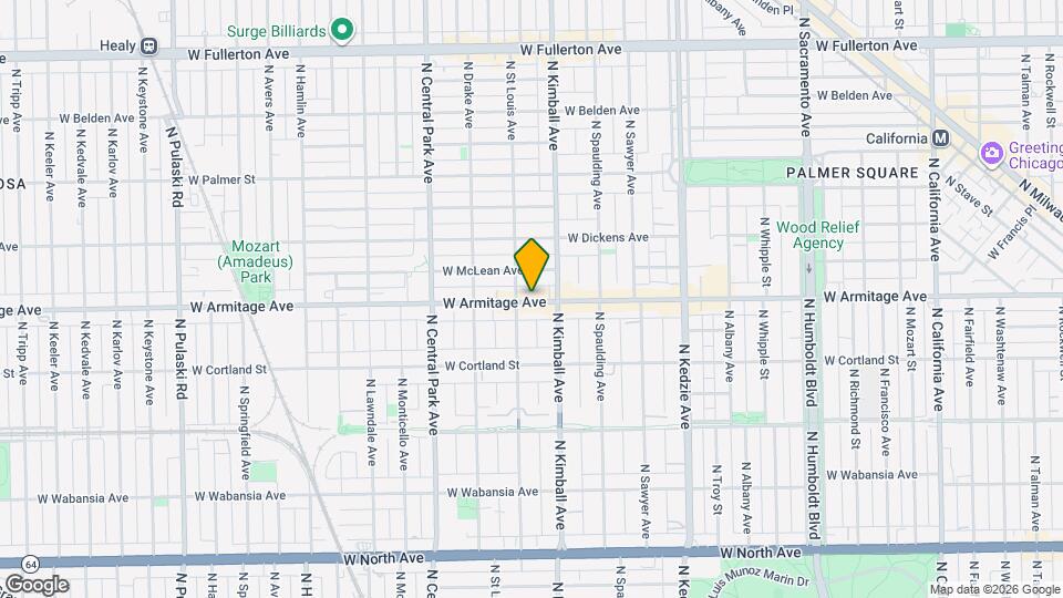 3422 W Armitage Ave Map and Location Details