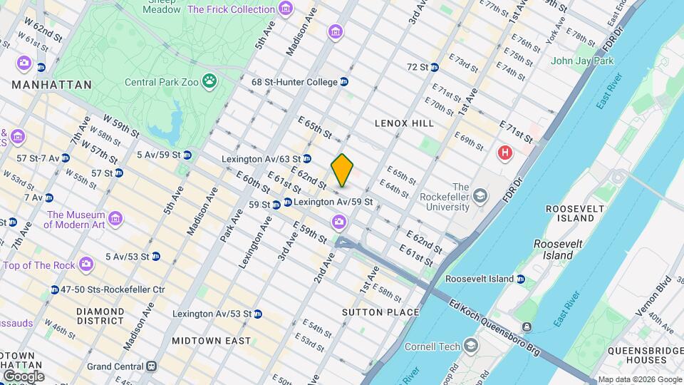 227 E 62nd St, Unit B Map and Location Details