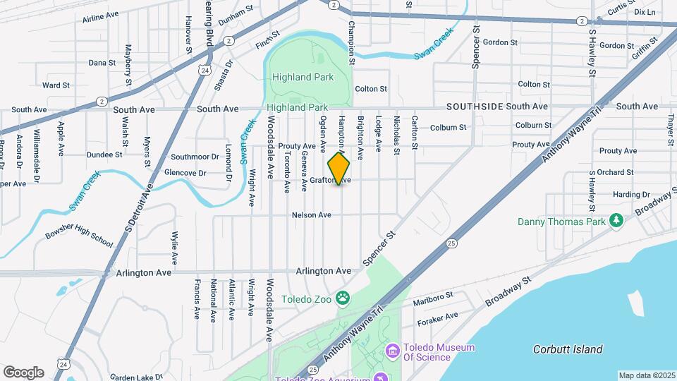714 Hampton Ave Map and Location Details