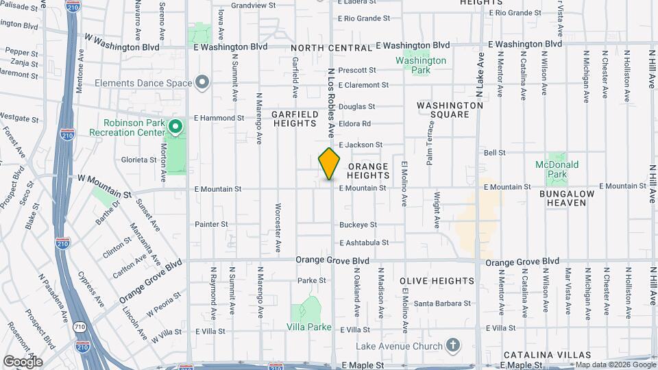 915 N Los Robles Ave Mapa y Detalles de la Ubicación