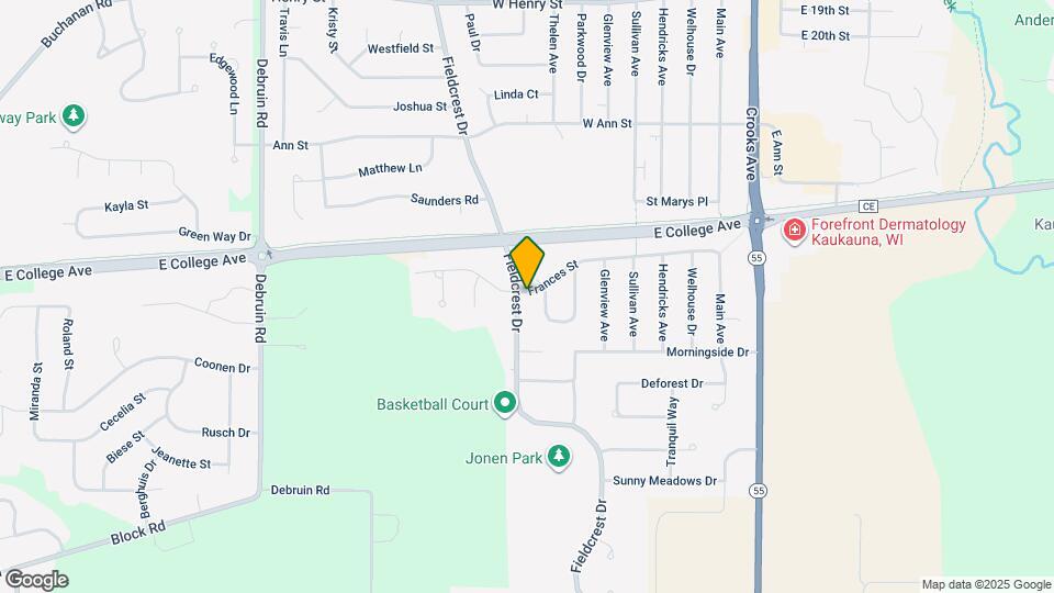 549 Frances St Map and Location Details