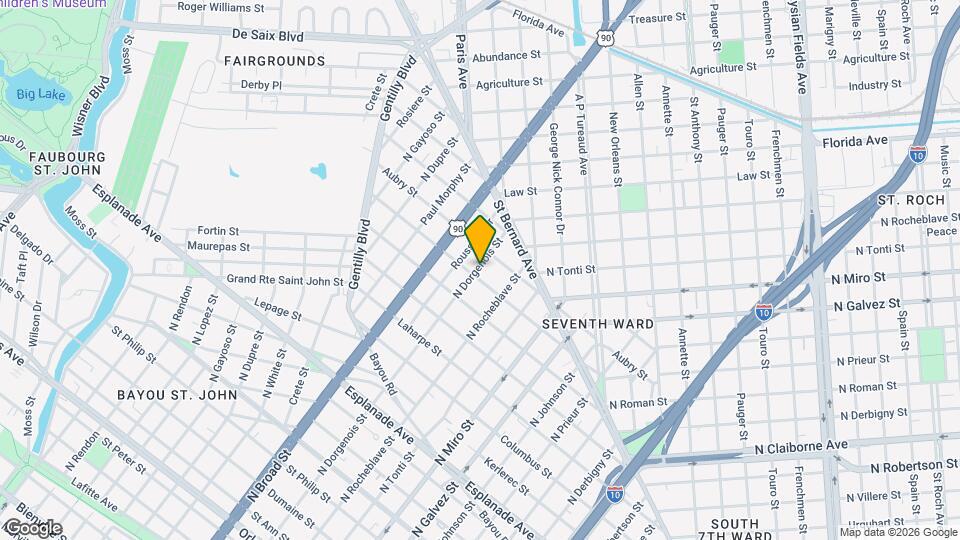 1714 N Dorgenois St Map and Location Details