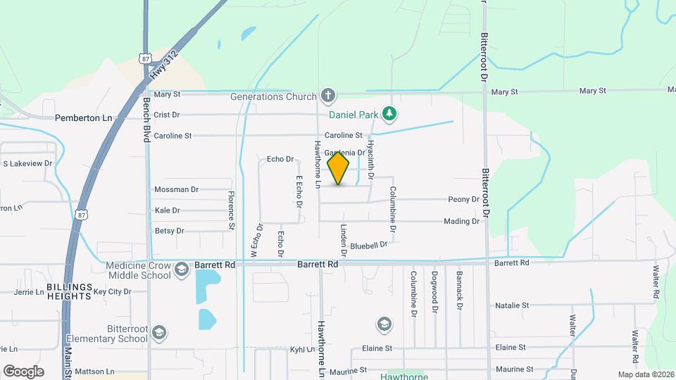 1222 Mossman Dr Mapa y Detalles de la Ubicación