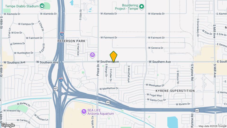 1229 W Southern Ave Map and Location Details