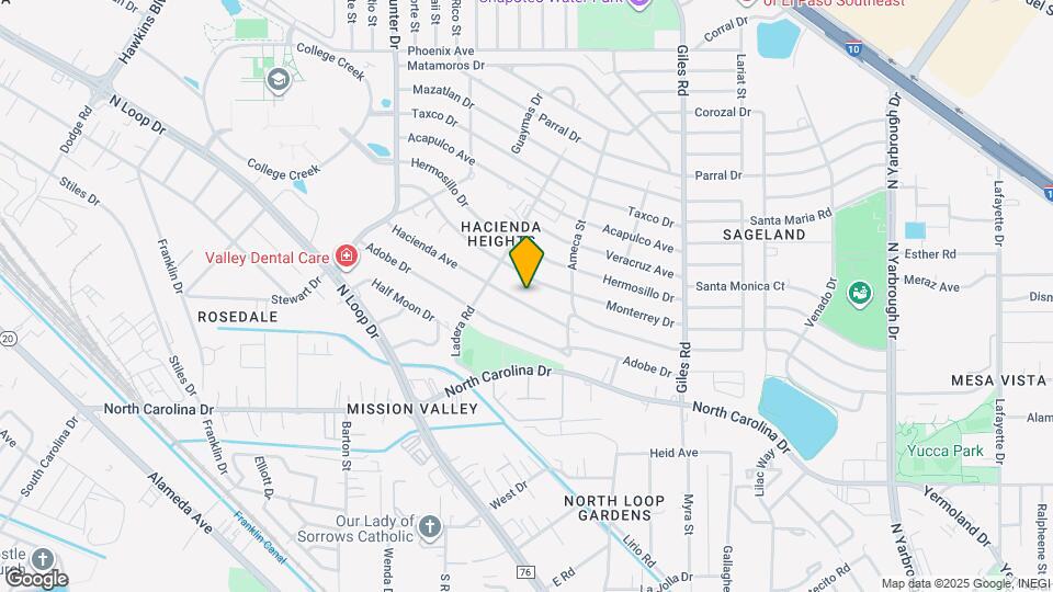 7625 Hacienda Ave Map and Location Details