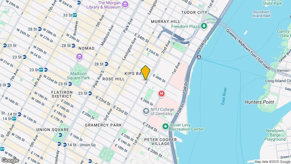 162 E 33rd St Map and Location Details